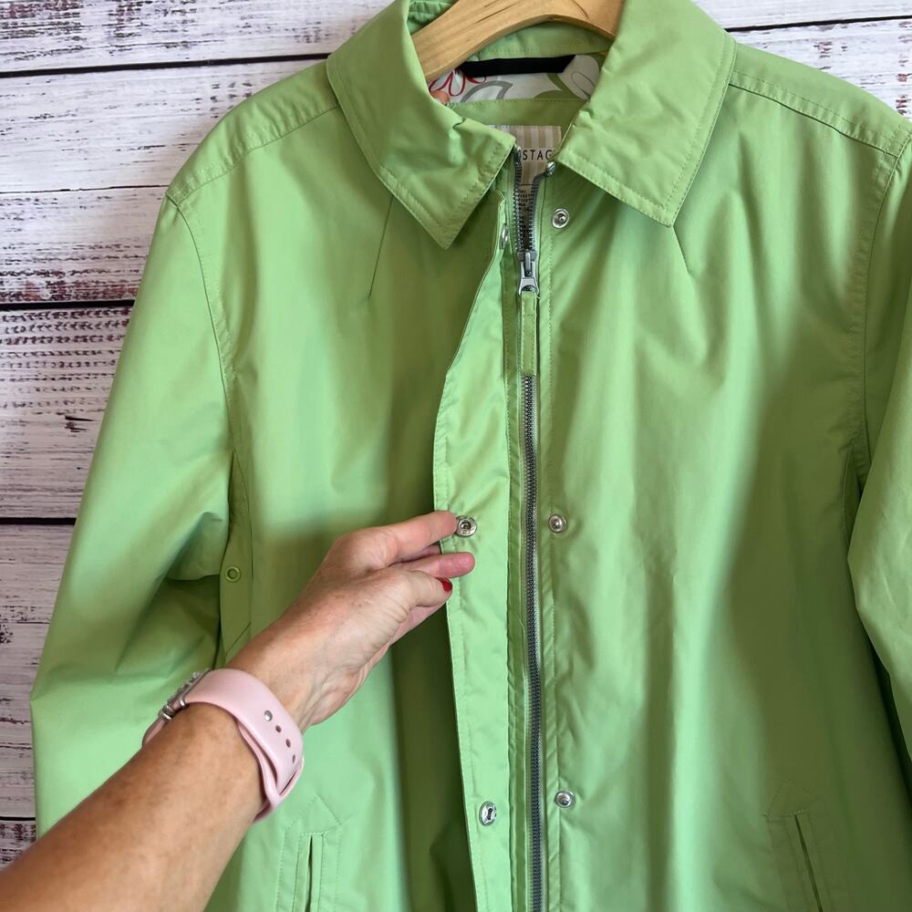 White Stag Lime Green Floral Lining Lightweight Rain Jacket Women's 12/14 - Picture 3 of 14